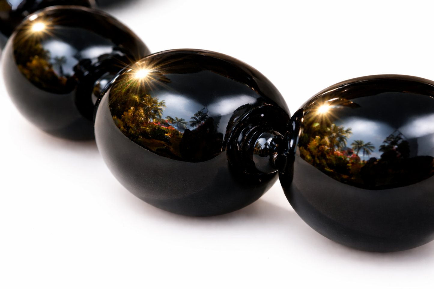 Native Treasure Black Kukui Nut Necklace Handmade Hawaiian Island Jewelry