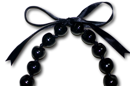 Native Treasure Black Kukui Nut Necklace Handmade Hawaiian Island Jewelry