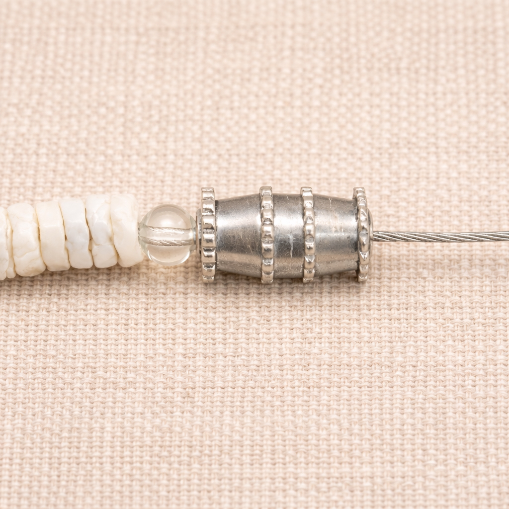 Native Treasure Smooth White Clam Shell Necklace with Brown Coconut Beads