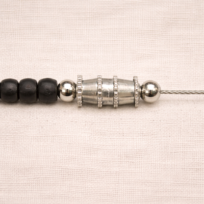 Native Treasure - Black Coco White Puka Shell Necklace