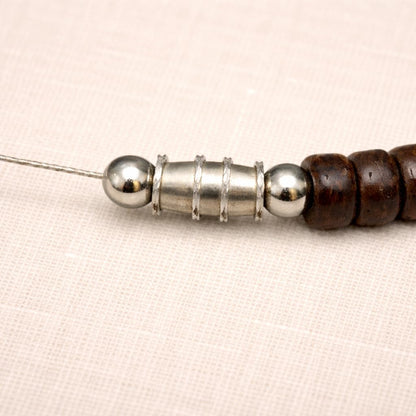 Coconut Bead Necklace for Men and Women, Dark Brown 5mm Island Style Choker, Handmade in the Philippines