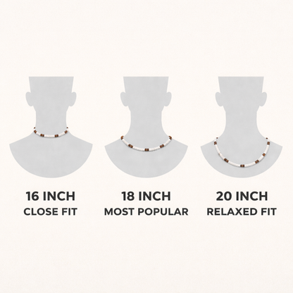 Native Treasure Smooth White Clam Shell Necklace with Brown Coconut Beads