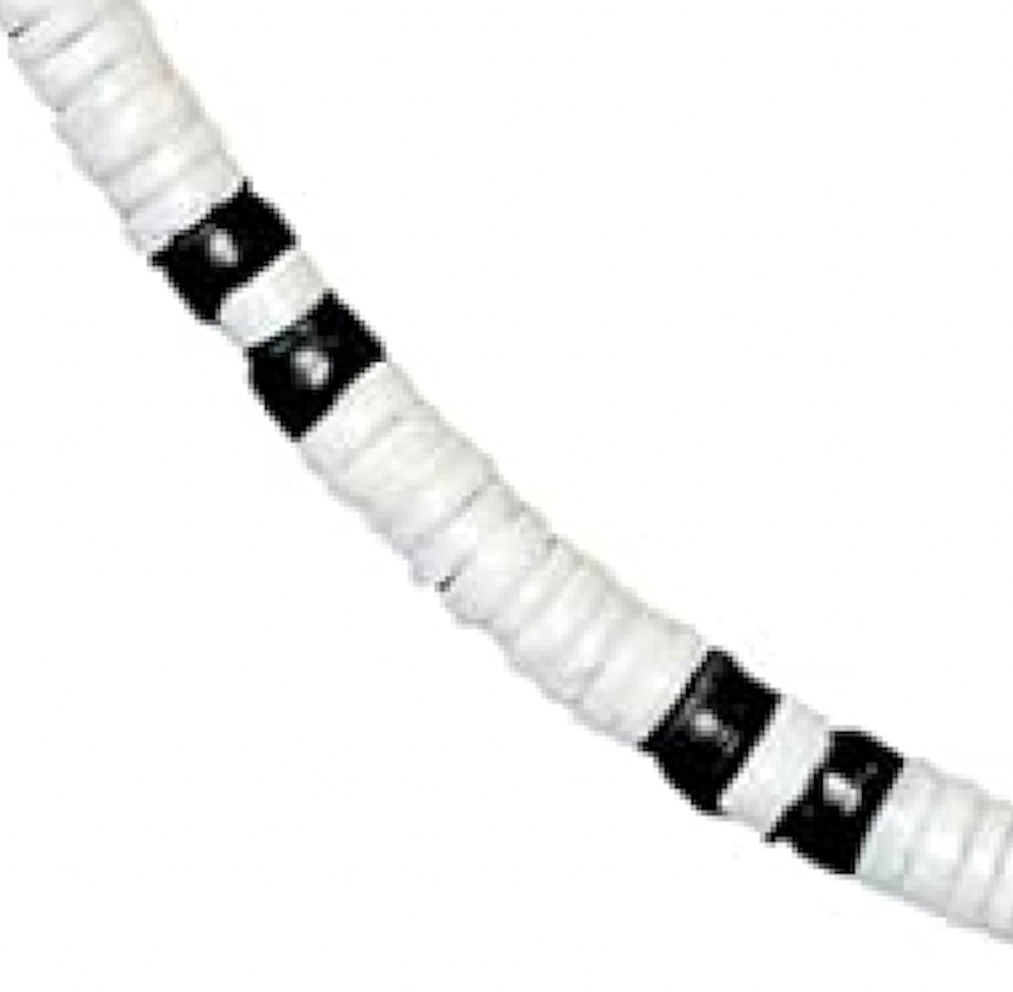 Native Treasure Smooth Puka Style Necklace with Natural Black Accents