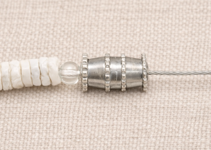 White Clam Heishi Puka Necklace 5mm - Handmade Island Jewelry
