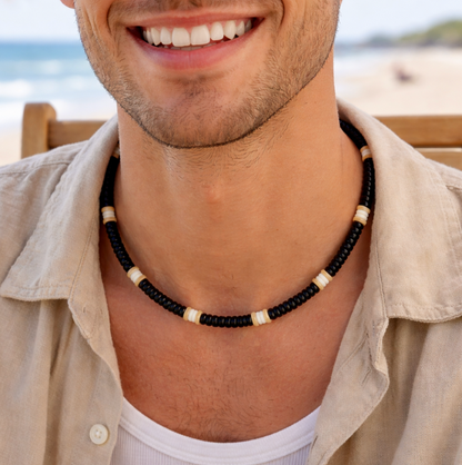 Native Treasure - 8mm Black Coco Bead Necklace