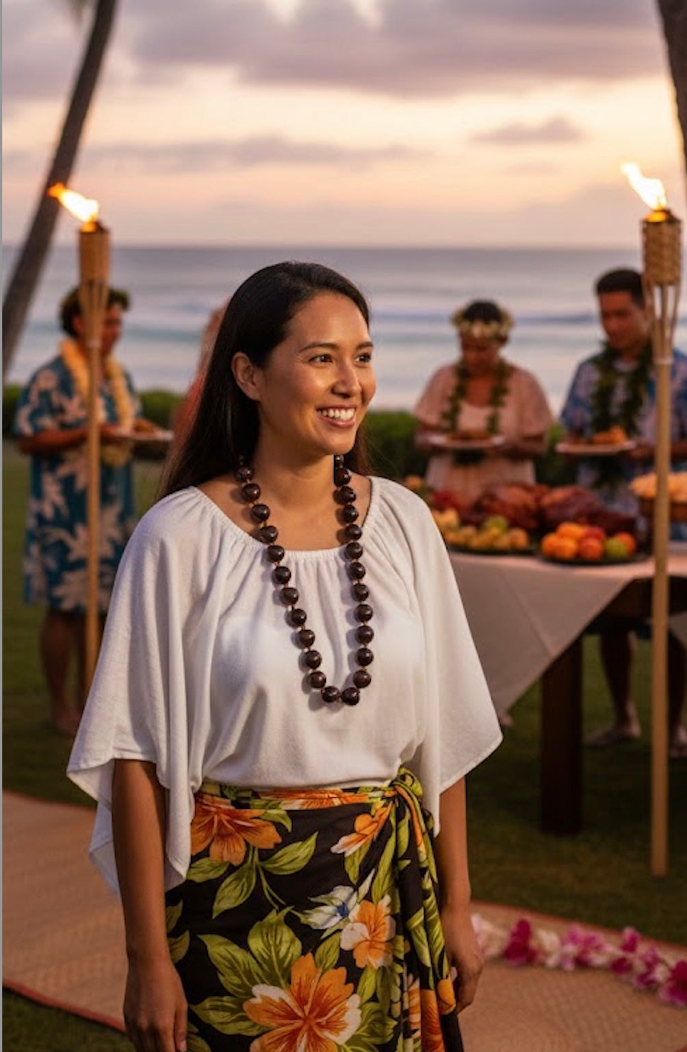 32 inch Brown Kukui Nut Necklace