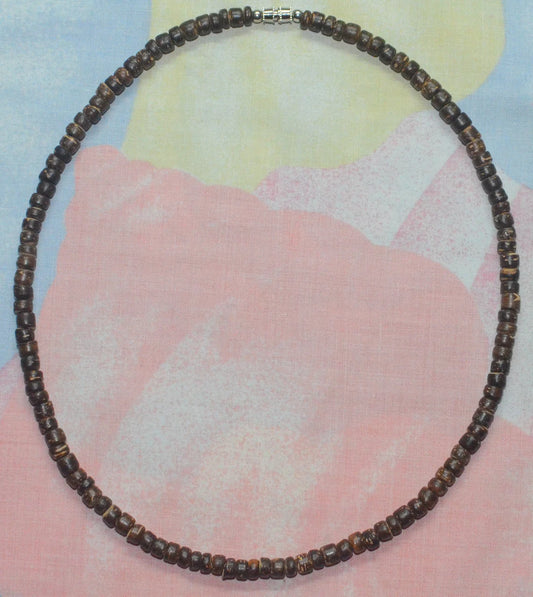 Native Treasure - Brown Wood Coco Bead Necklace or Bracelet - 5mm (3/16") - 14" to 24"