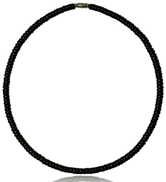 Native Treasure - Black Wood Coco Bead Necklace or Bracelet - 5mm (3/16") - 7" to 24"