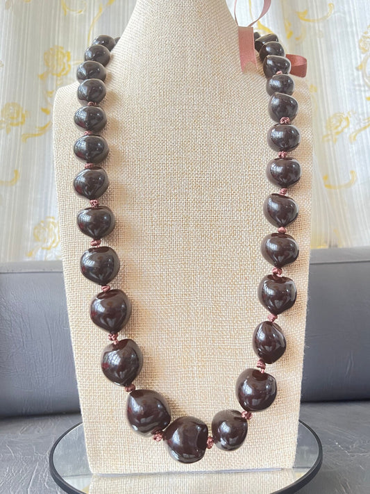 Native Treasure - Brown Kukui Nut Necklace