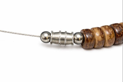 Native Treasure Mixed Brown Coconut Bead Necklace 5mm - Handmade in the Philippines